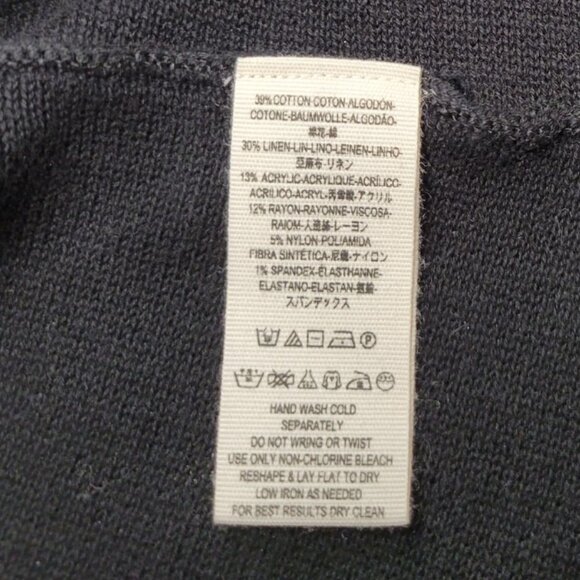 Free People Oversized Linen Blend Bell Sleeve Top  Black - Picture 3 of 6